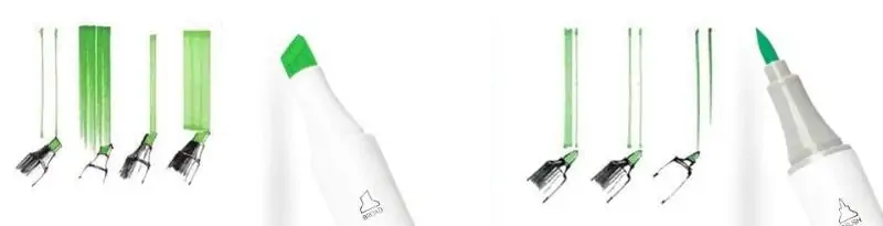 different types of watercolor marker