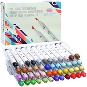 Artify Markers 40 Colors Set - Artist Alcohol Art Dual Tip Markers