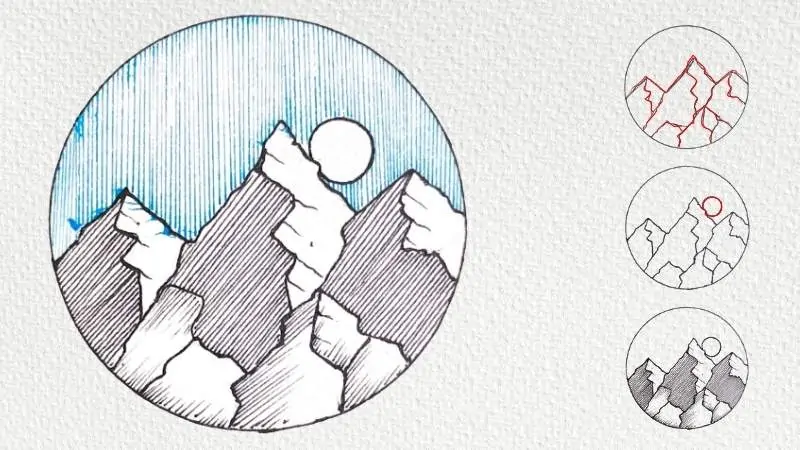 Method 2 Drawing Mountain