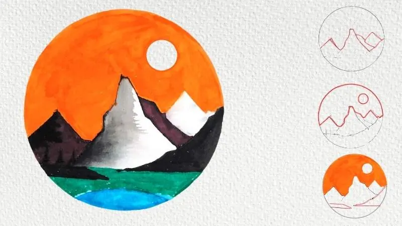 Method 3 Drawing Mountain