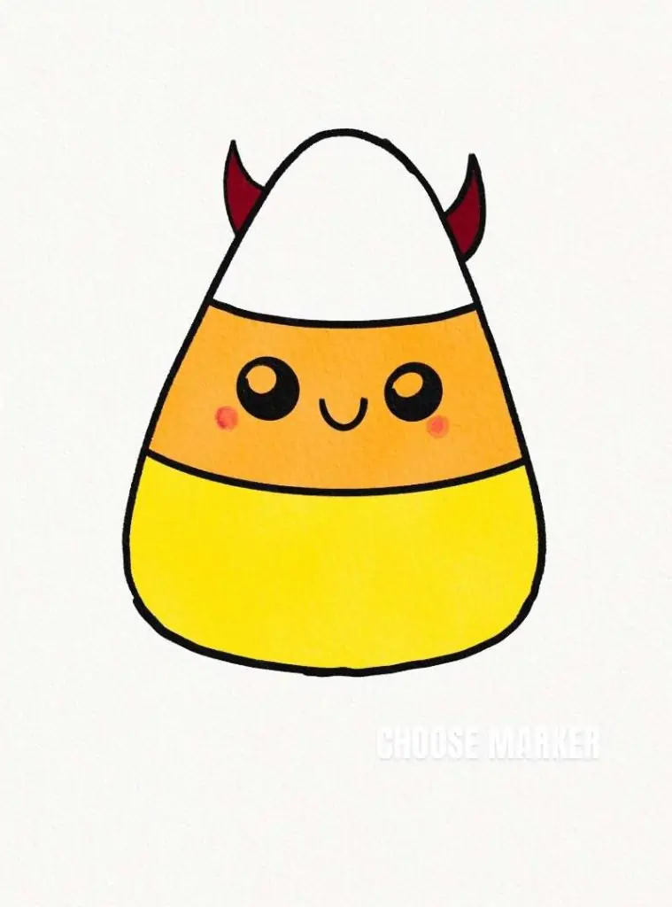 Cute Candy Corn Drawing