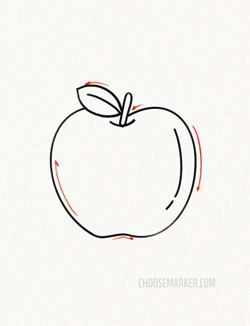 simple fruit drawing