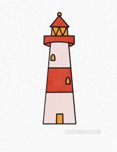 How to Draw a Lighthouse Step By Step Easily - Choose Marker