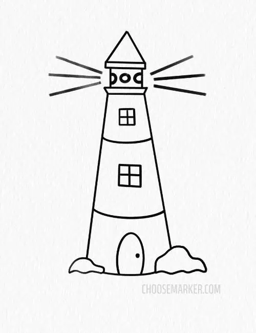 Lighthouse Drawing Ideas Easy
