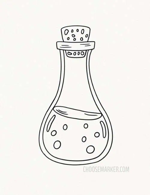 Potion Bottle Drawing Ideas Easy