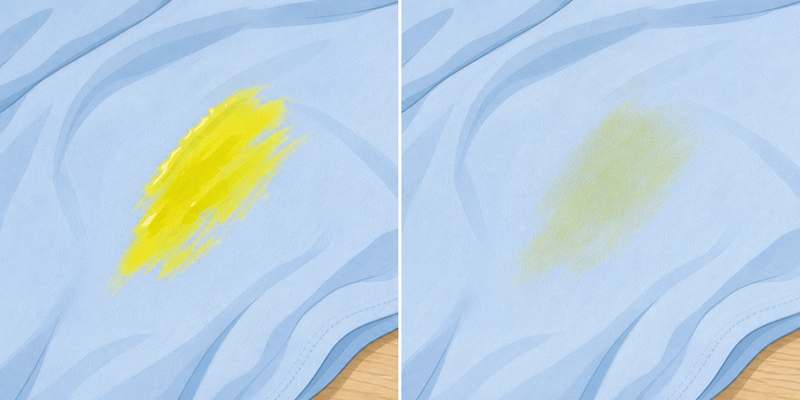 fresh highlighter stain vs dried highlighter stain