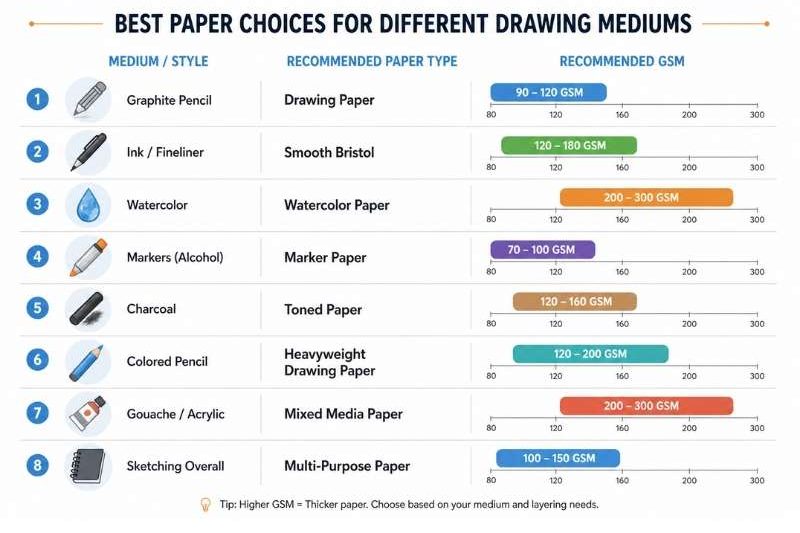 Which sketchbook to buy guide