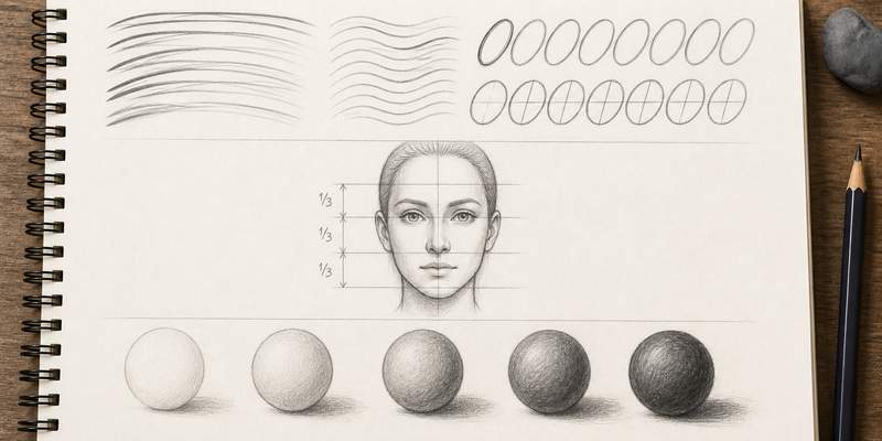 Drawing fundamentals practice page