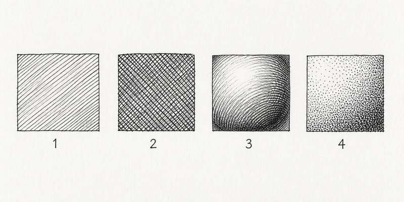 four types of hatching technique