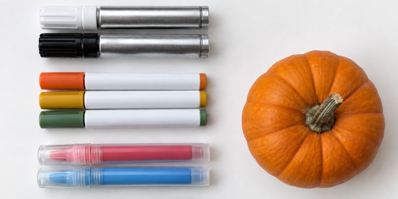 Four types of markers for pumpkins