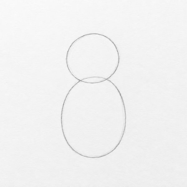 A circle and an oval