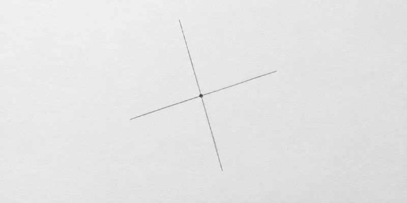Step 1 of drawing a spider web