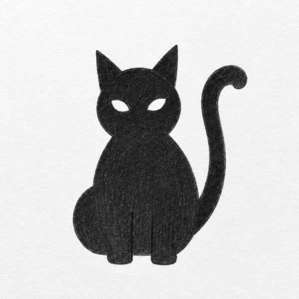 Fill it black, leave the eyes