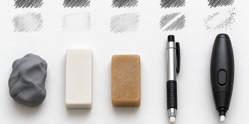 chart of artist eraser types