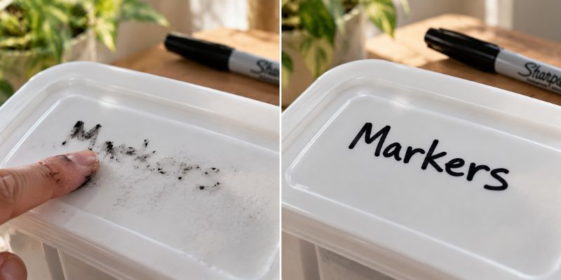 permanent marker fading on plastic vs properly sealed permanent marker